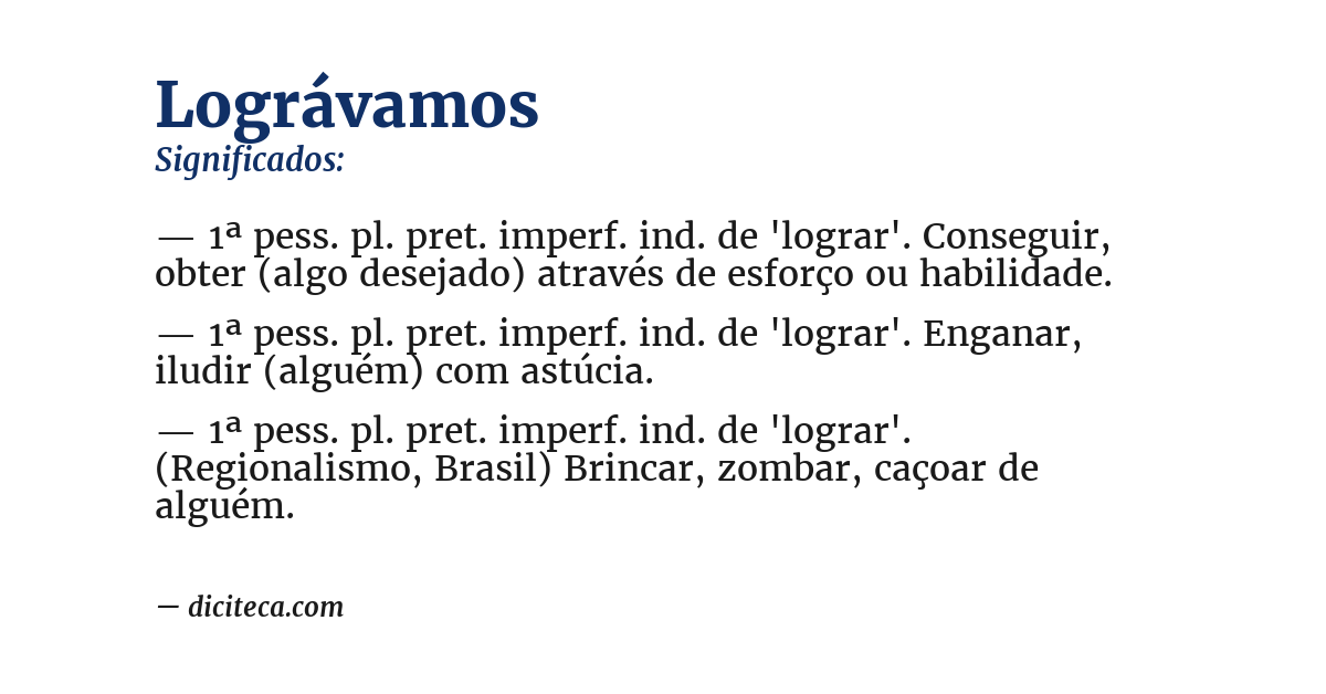 Significado de lográvamos