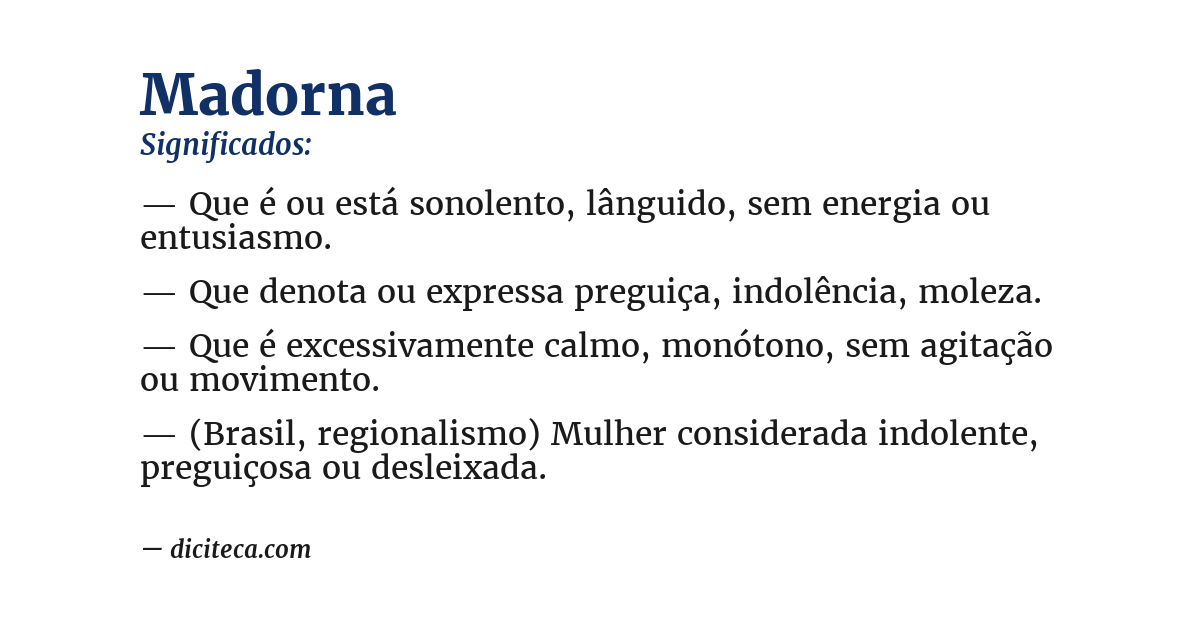 Significado de madorna