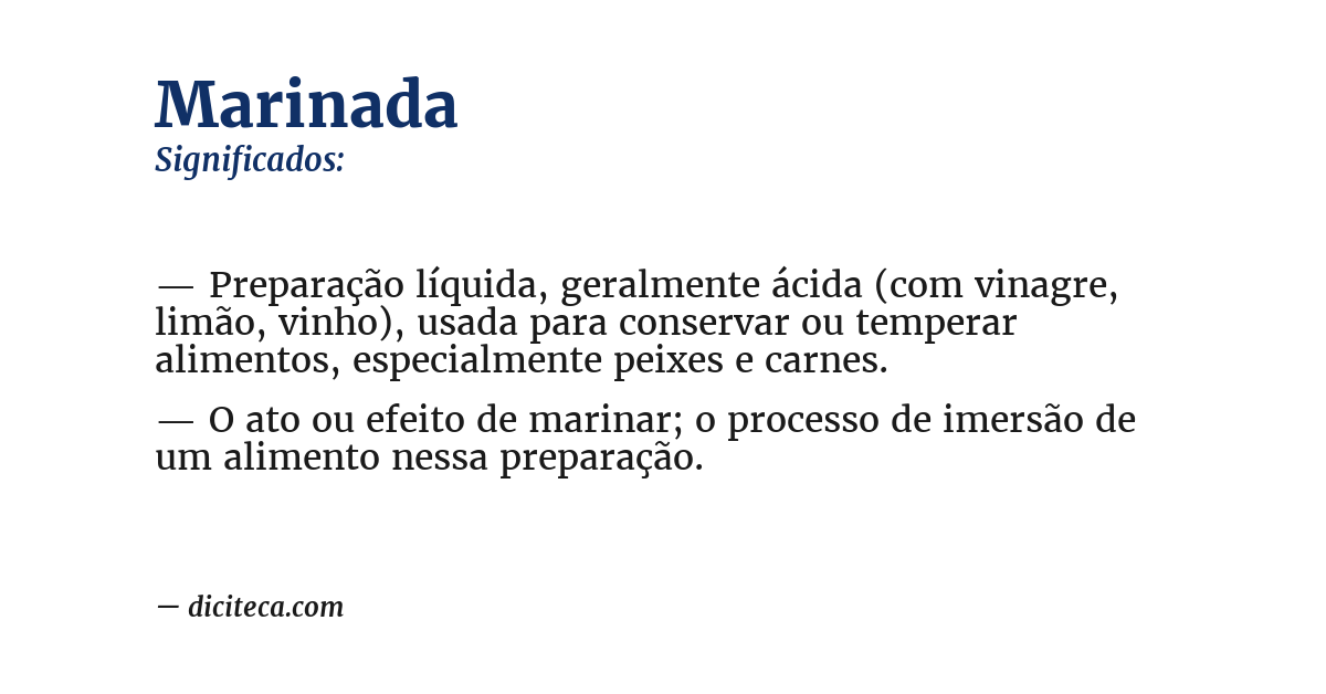 Significado de marinada