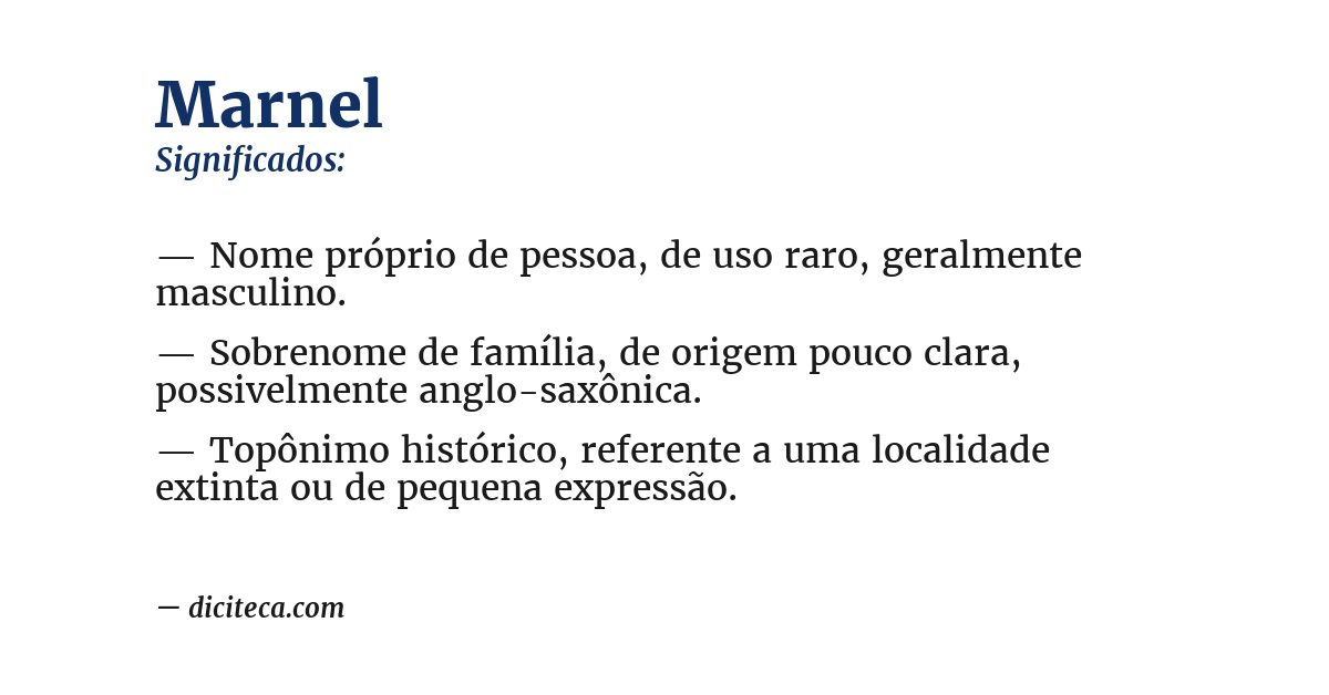 Significado de marnel