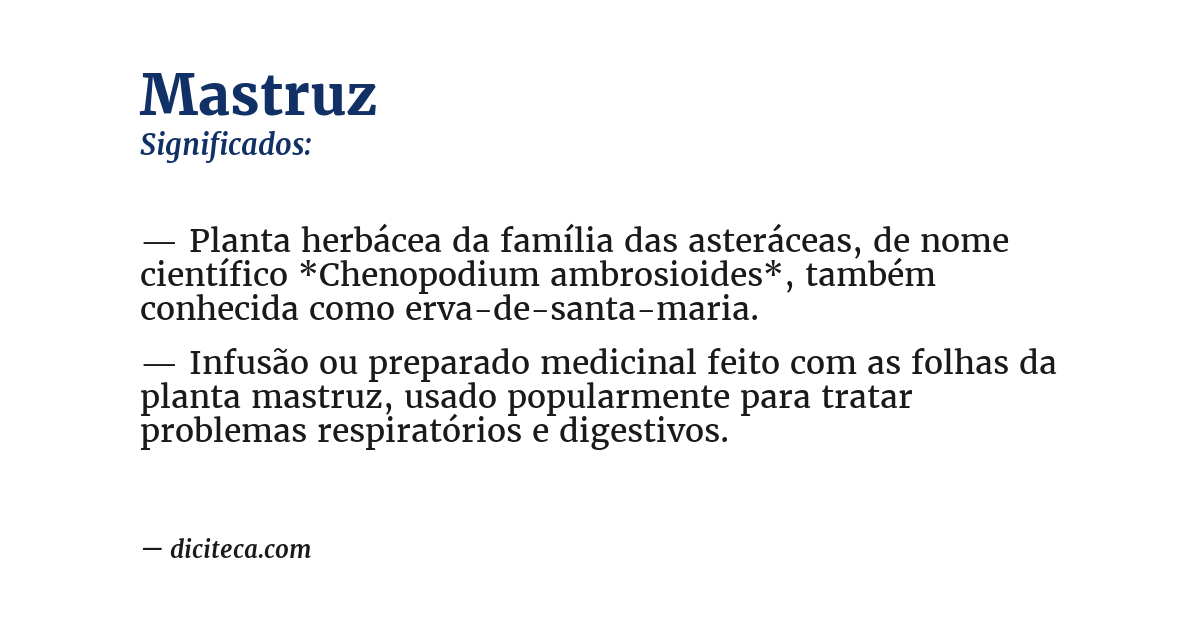 Significado de mastruz