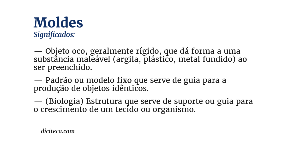 Significado de moldes