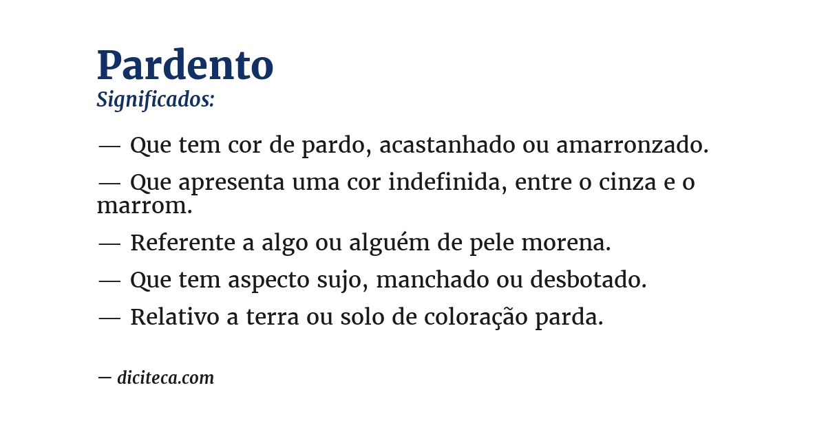 Significado de pardento