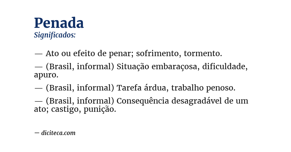 Significado de penada