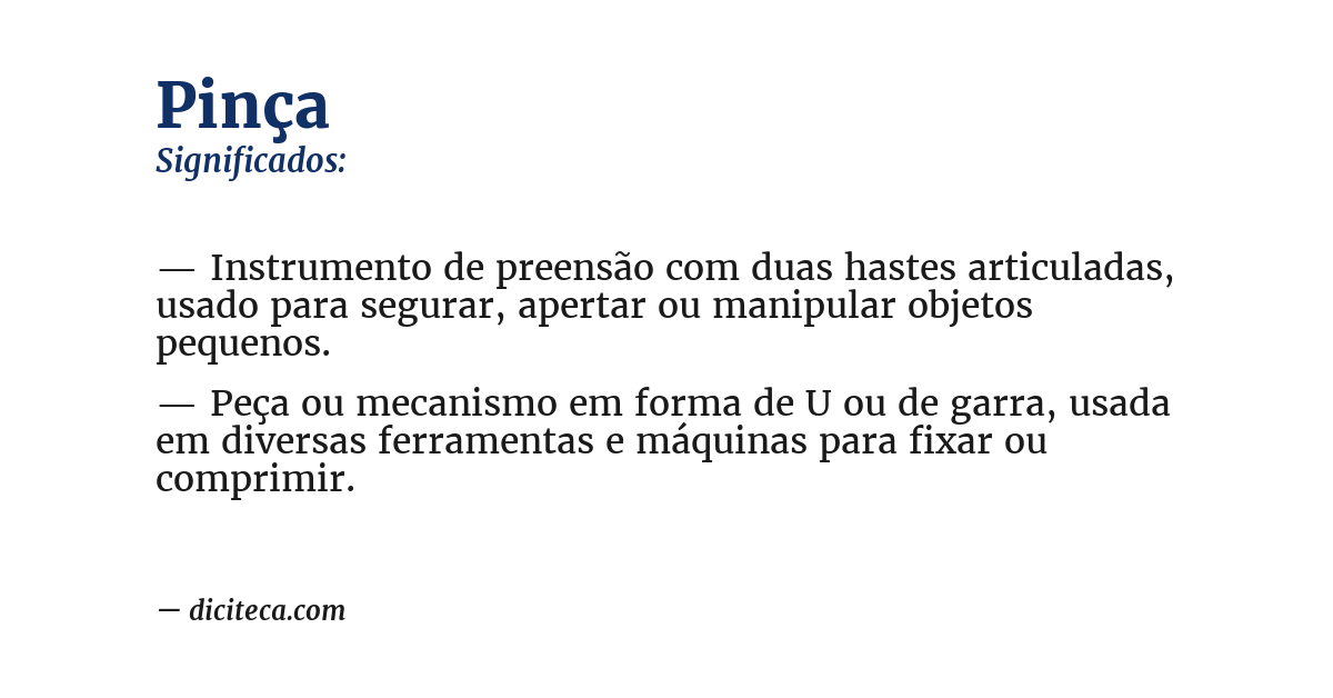 Significado de pinça