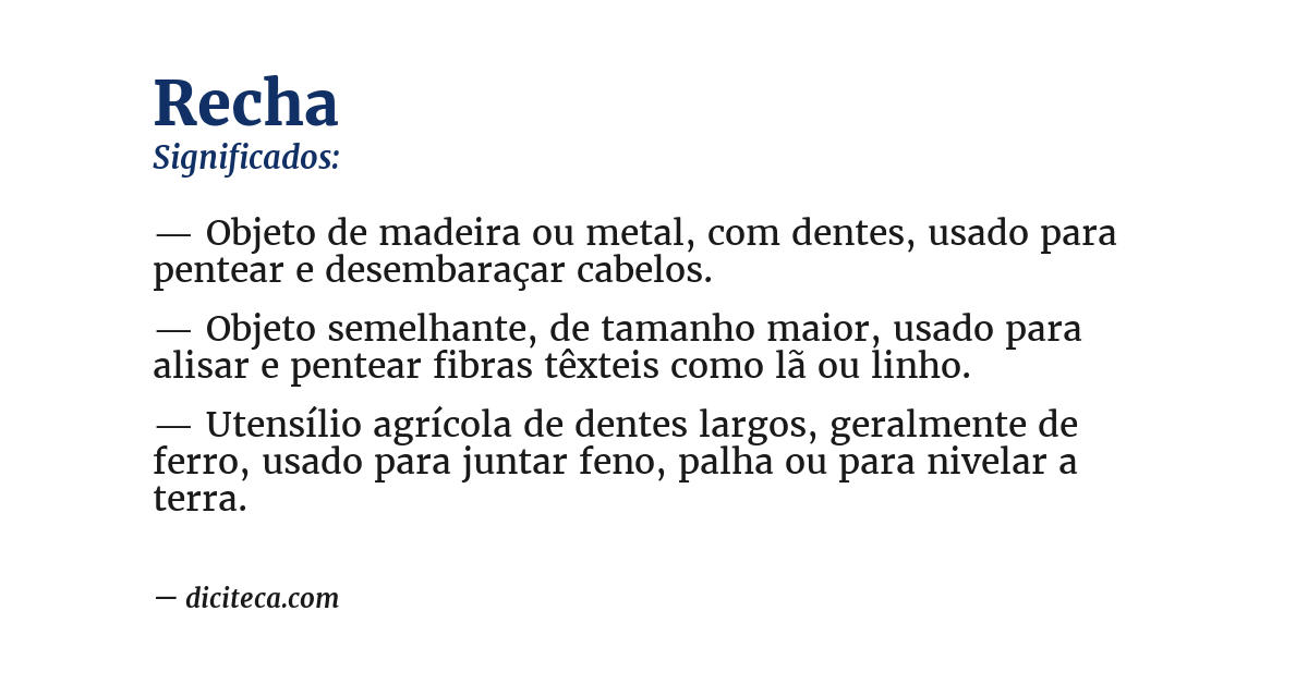 Significado de recha