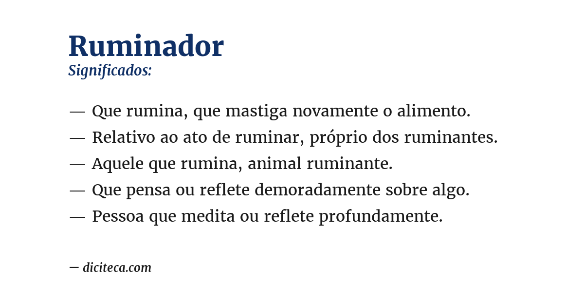 Significado de ruminador