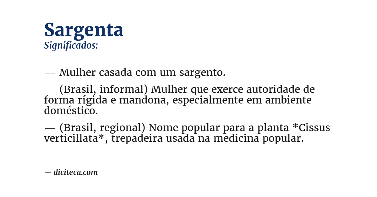 Significado de sargenta