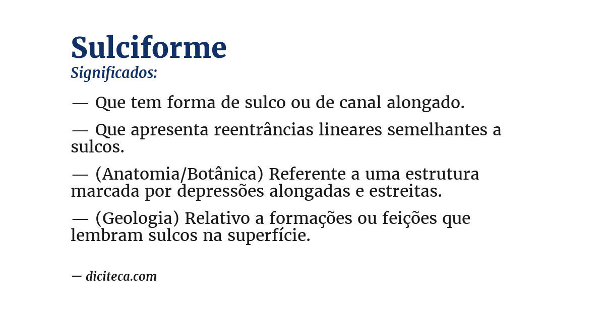 Significado de sulciforme