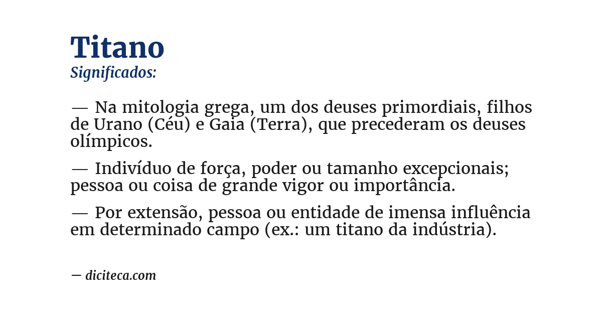 Significado de titano