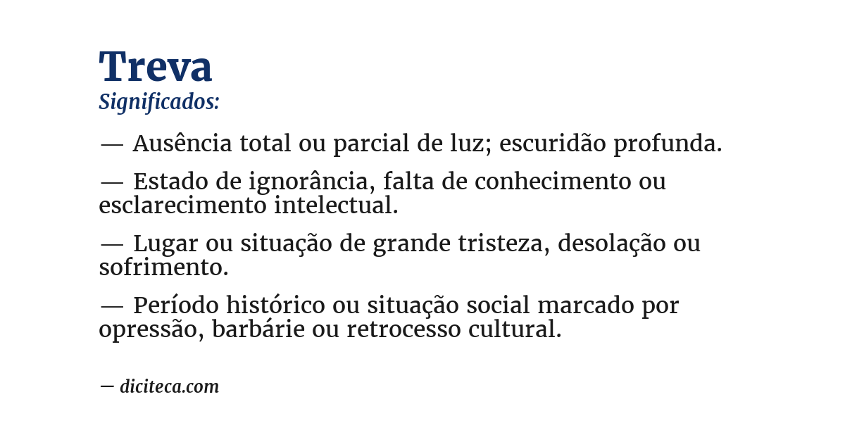 Significado de treva