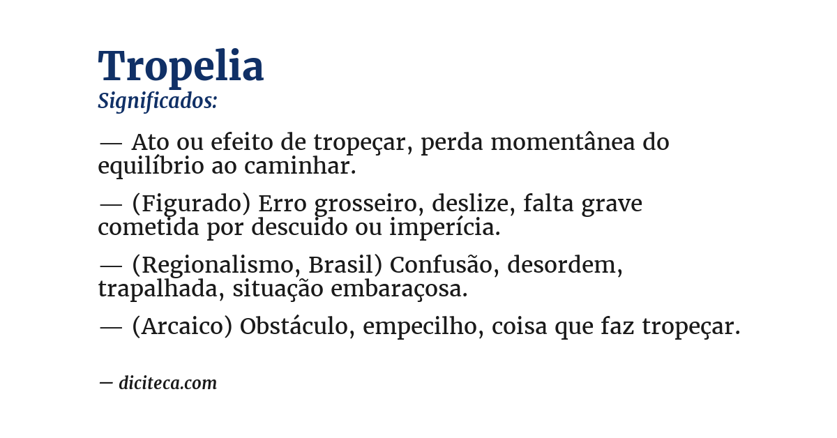 Significado de tropelia