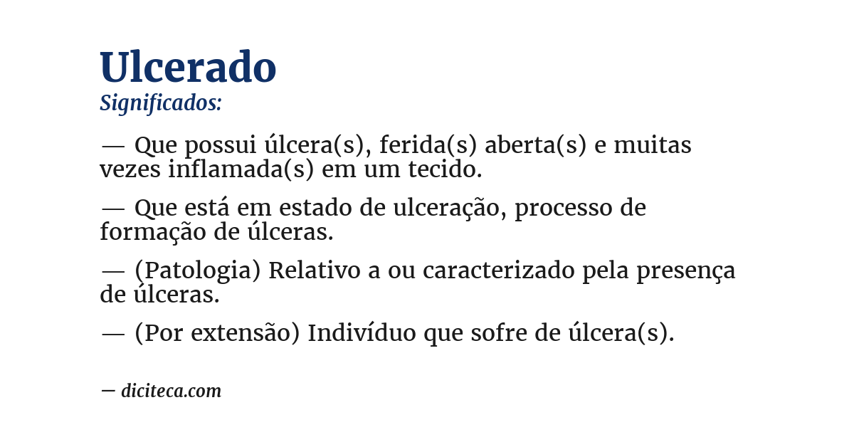 Significado de ulcerado