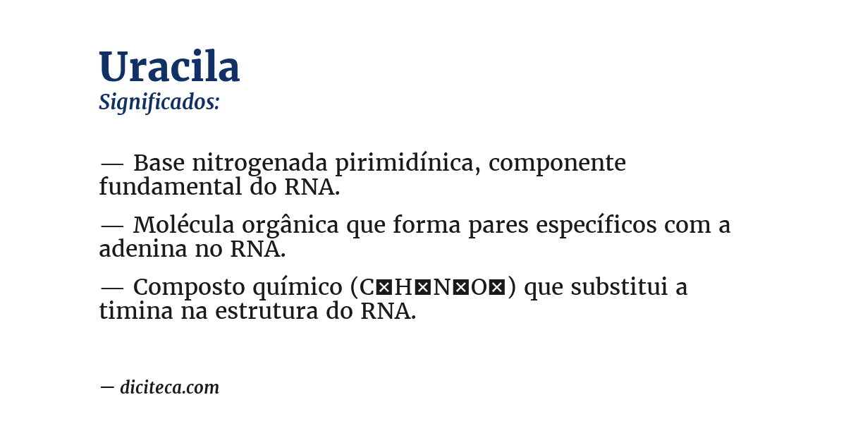 Significado de uracila