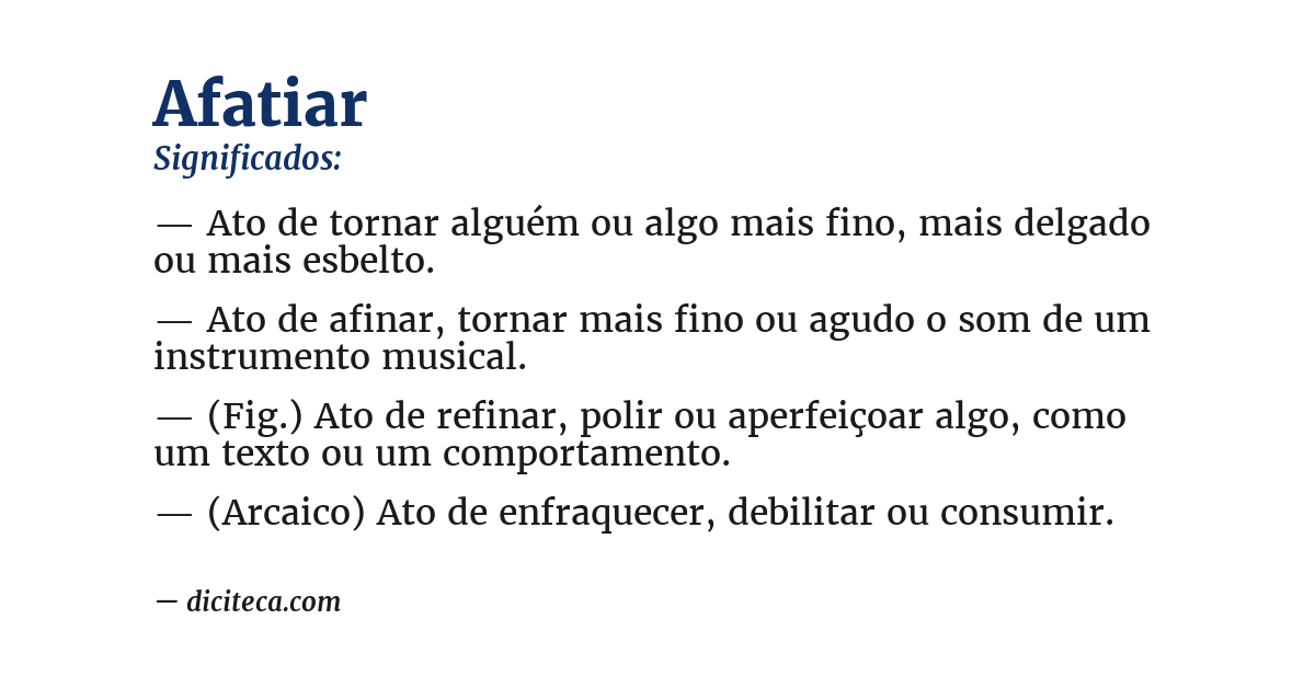 Significado de afatiar