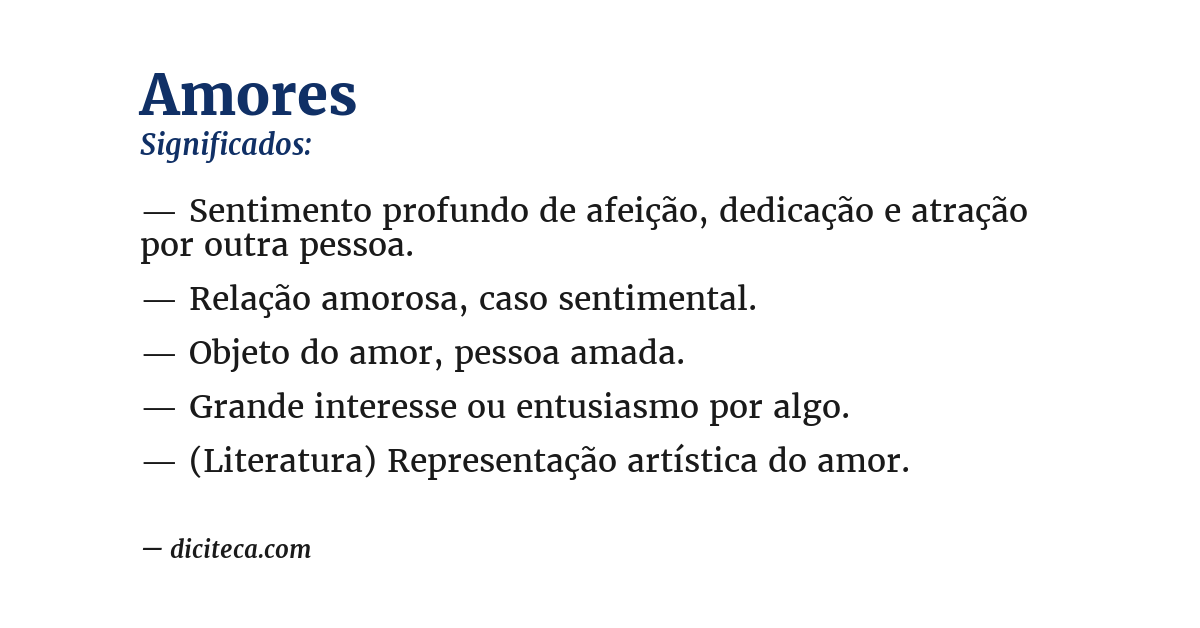 Significado de amores
