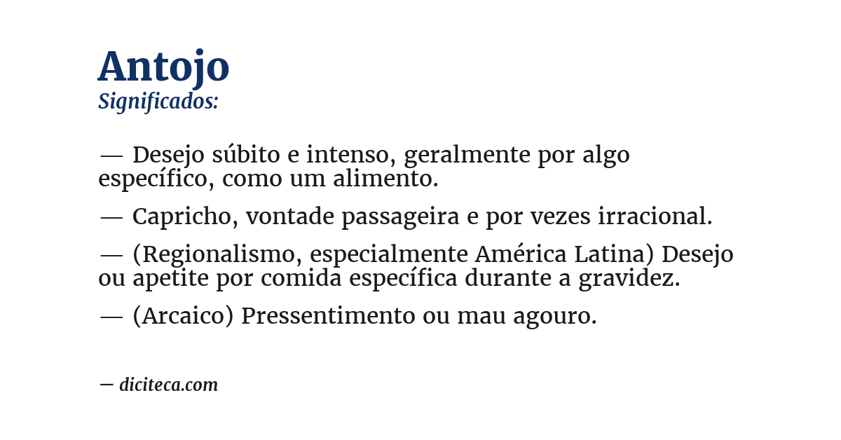 Significado de antojo