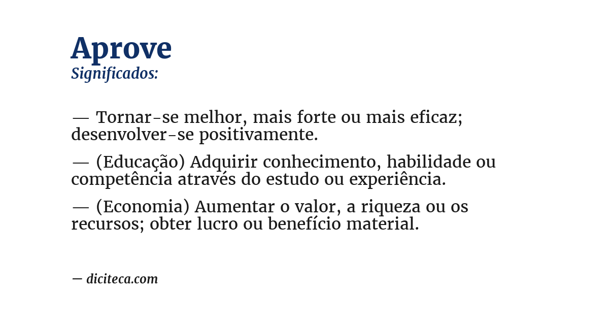 Significado de aprove