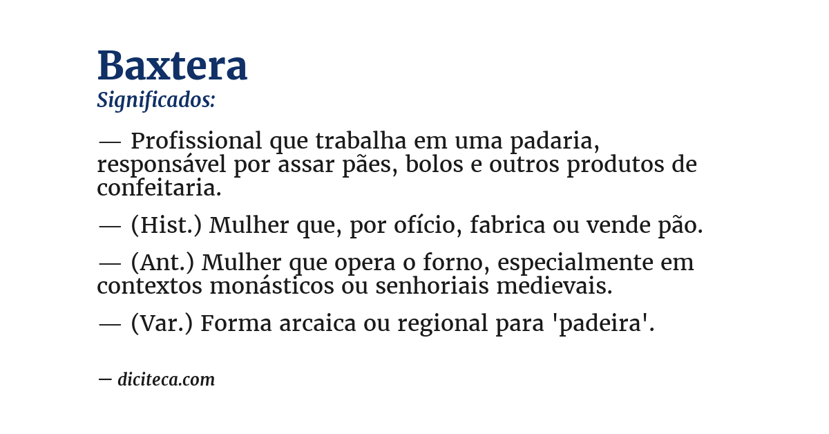 Significado de baxtera
