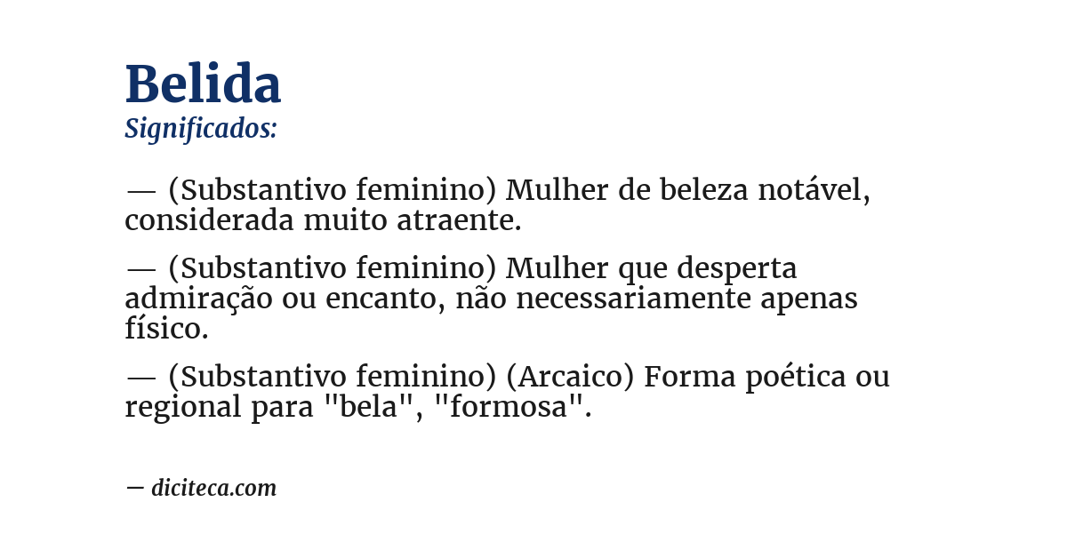 Significado de belida