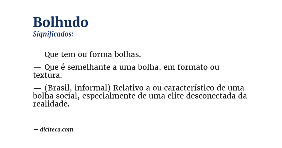 Significado de bolhudo