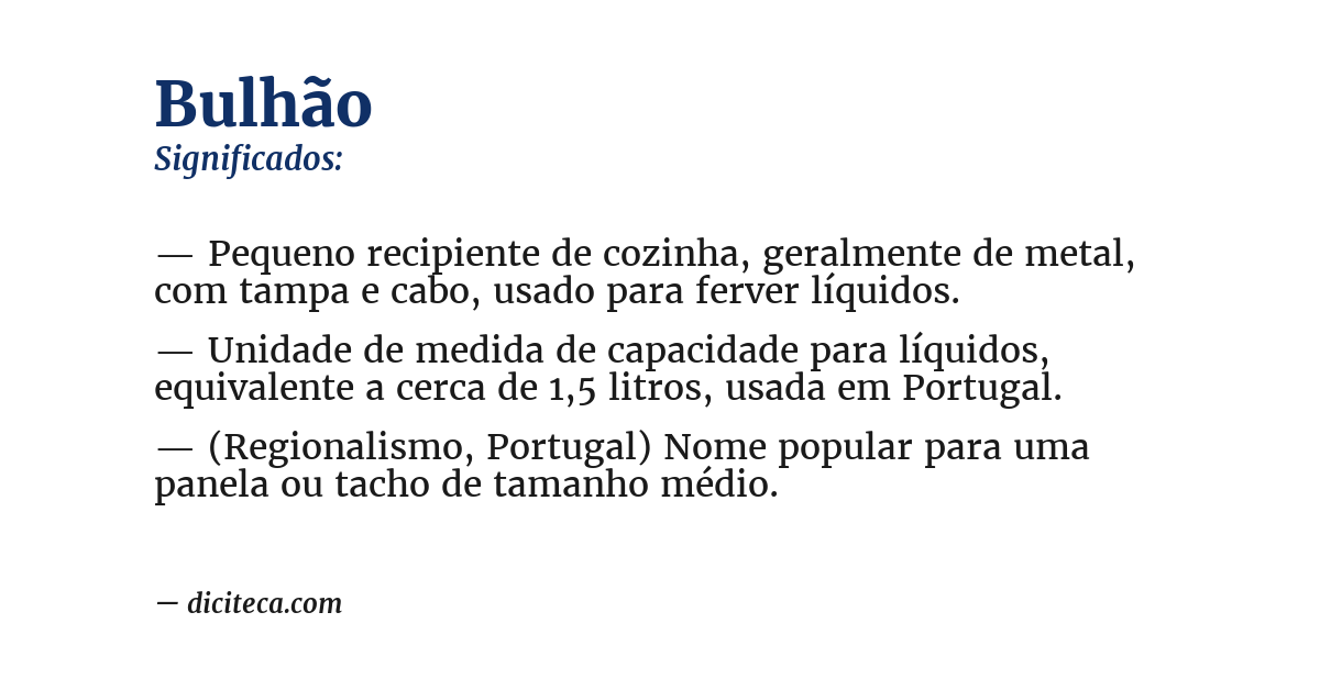 Significado de bulhão