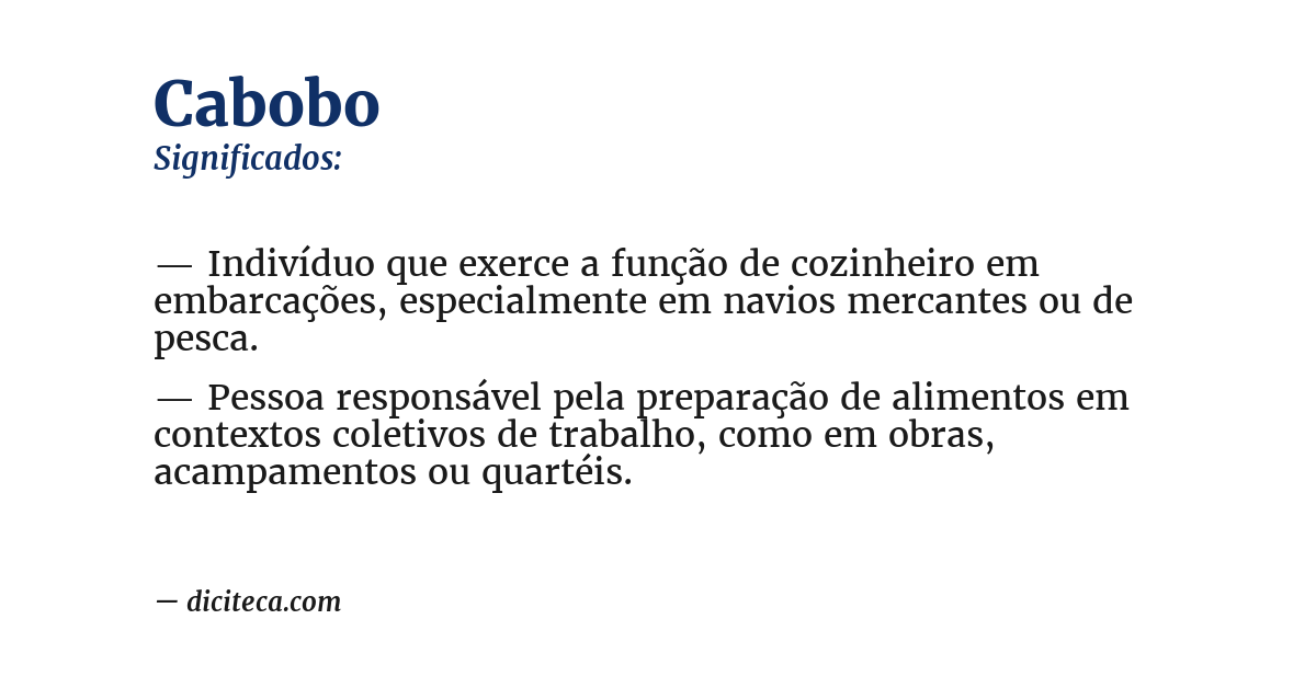 Significado de cabobo