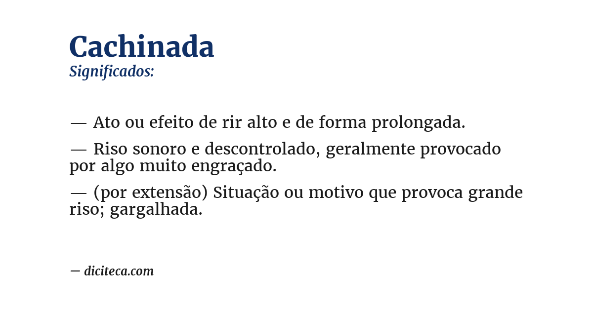 Significado de cachinada