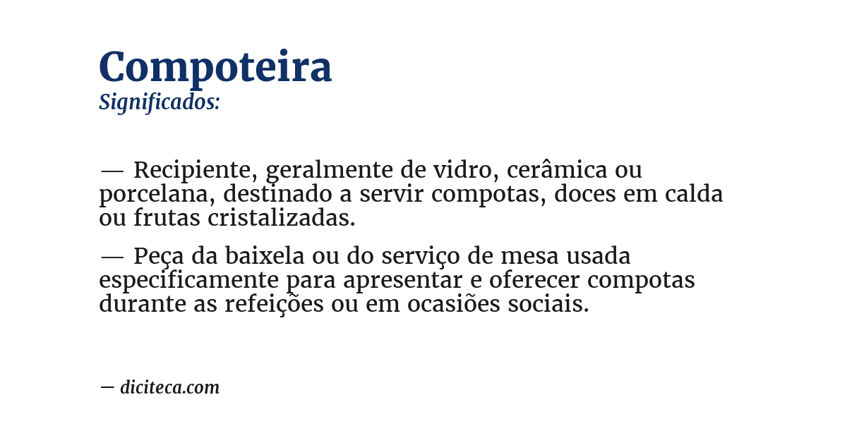 Significado de compoteira