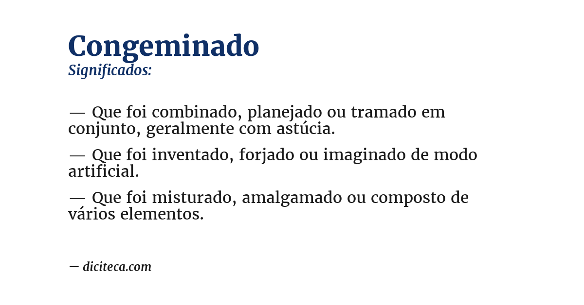 Significado de congeminado