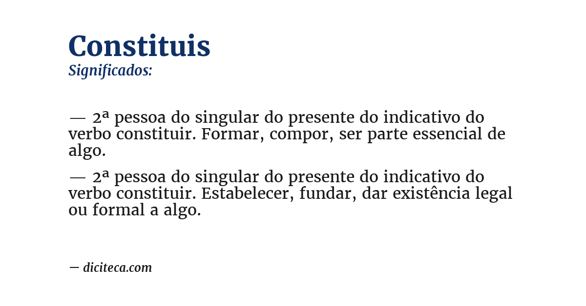 Significado de constituis