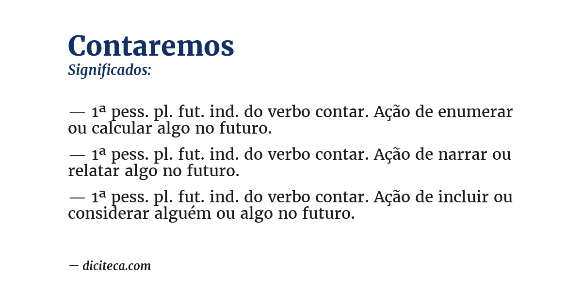 Significado de contaremos