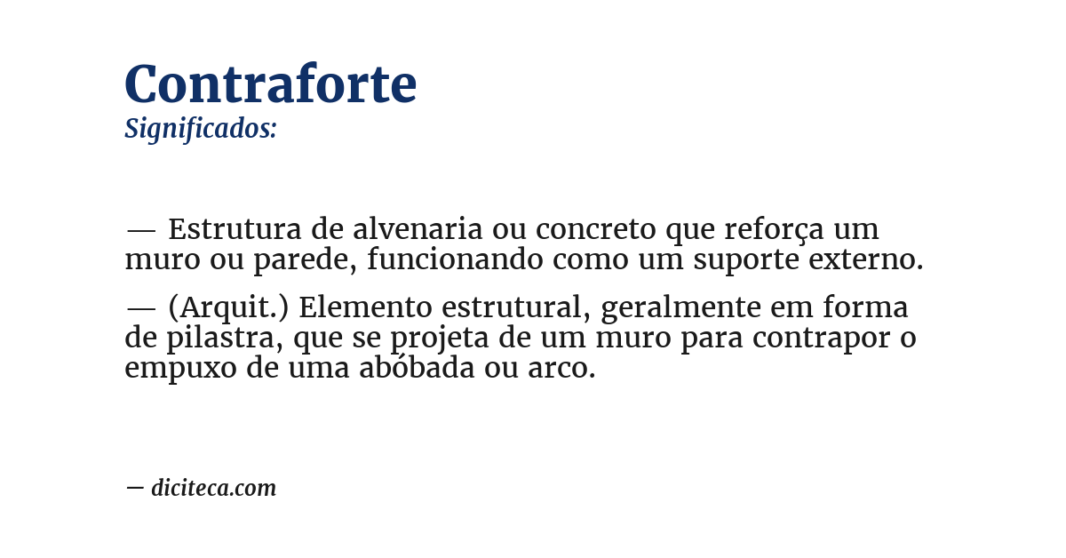 Significado de contraforte