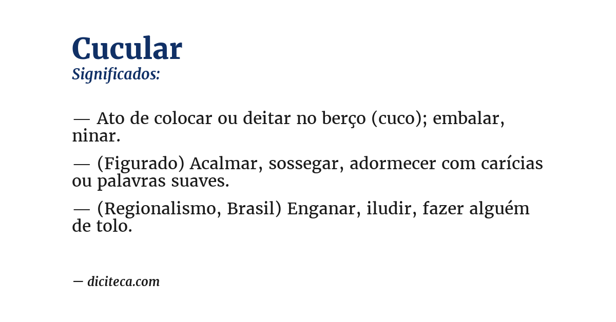 Significado de cucular