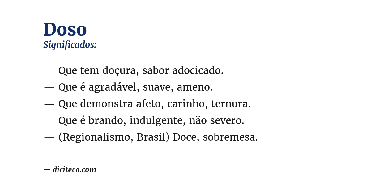 Significado de doso