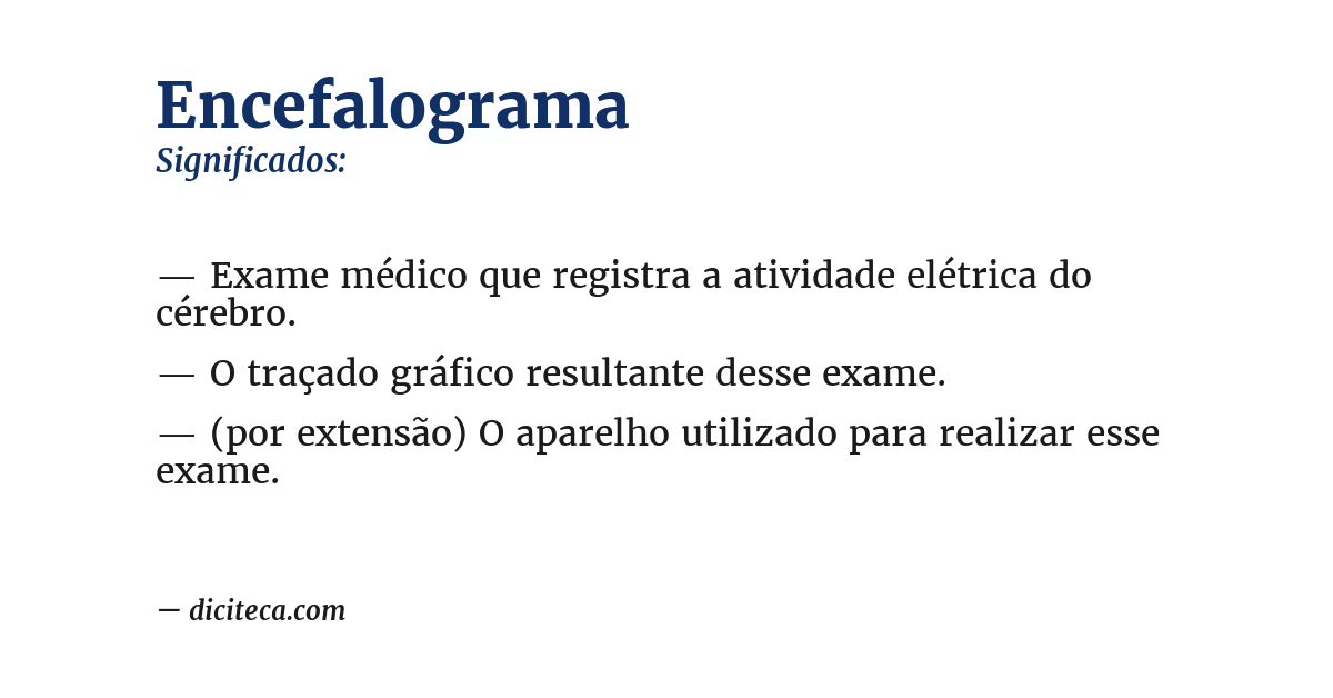Significado de encefalograma
