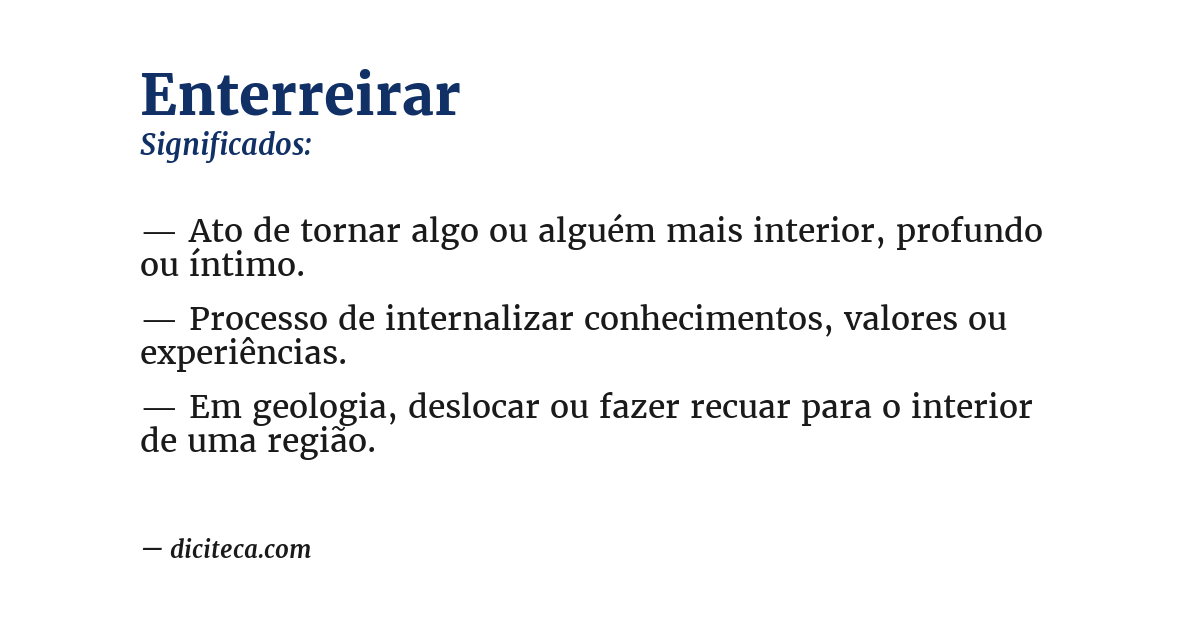 Significado de enterreirar