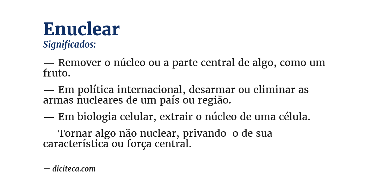 Significado de enuclear
