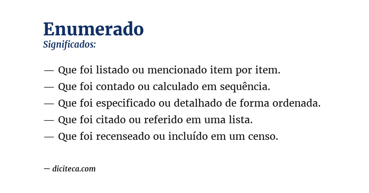 Significado de enumerado