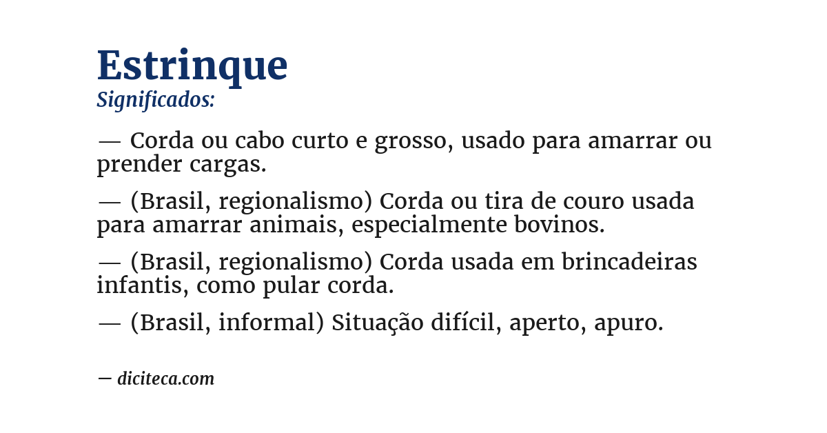 Significado de estrinque