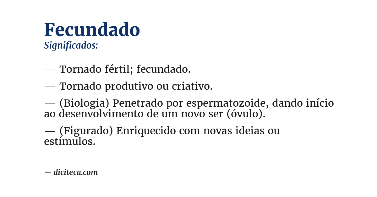Significado de fecundado