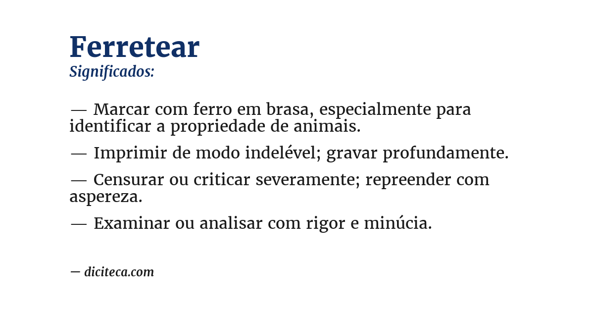 Significado de ferretear