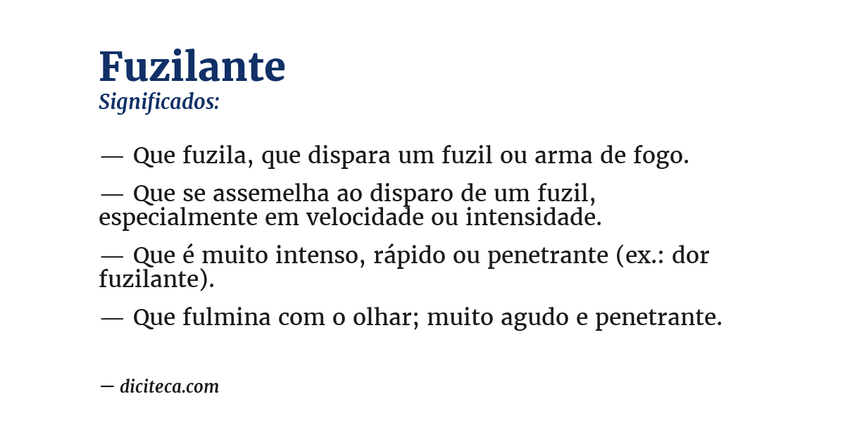 Significado de fuzilante