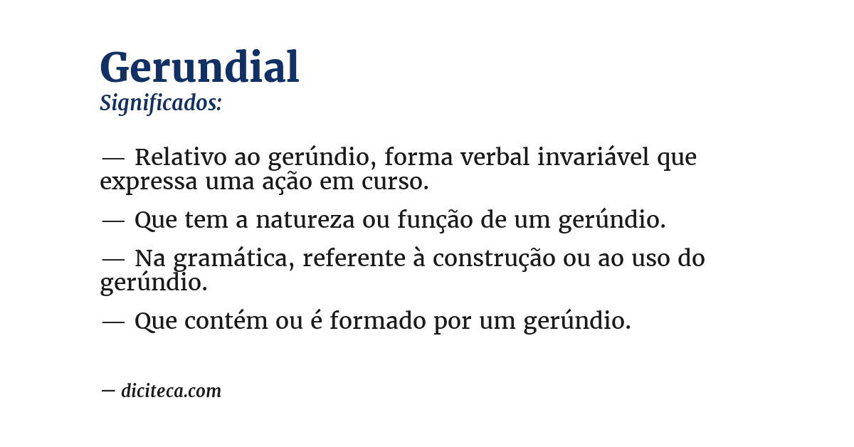 Significado de gerundial