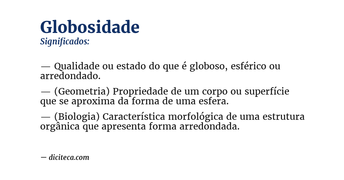 Significado de globosidade