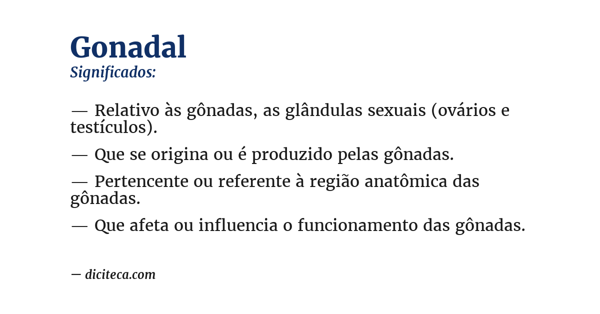 Significado de gonadal