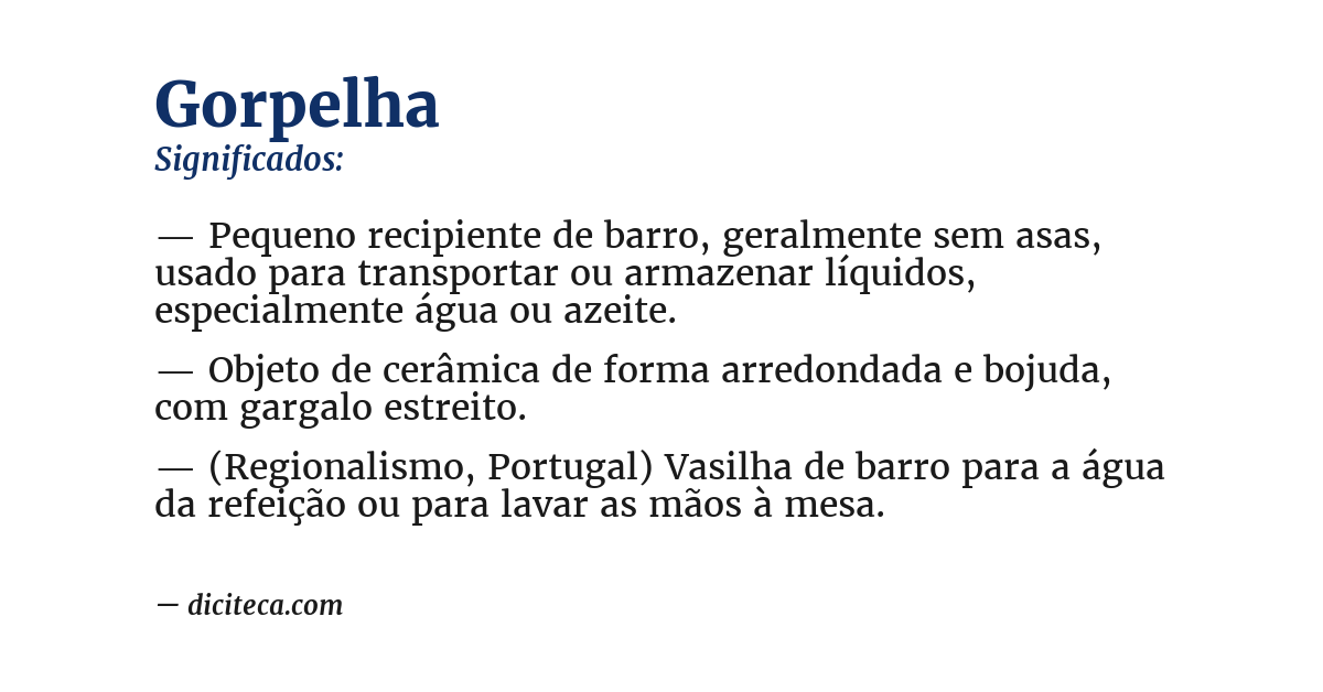 Significado de gorpelha