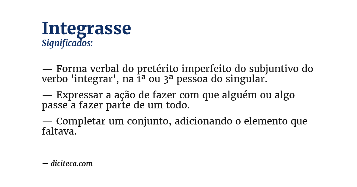 Significado de integrasse