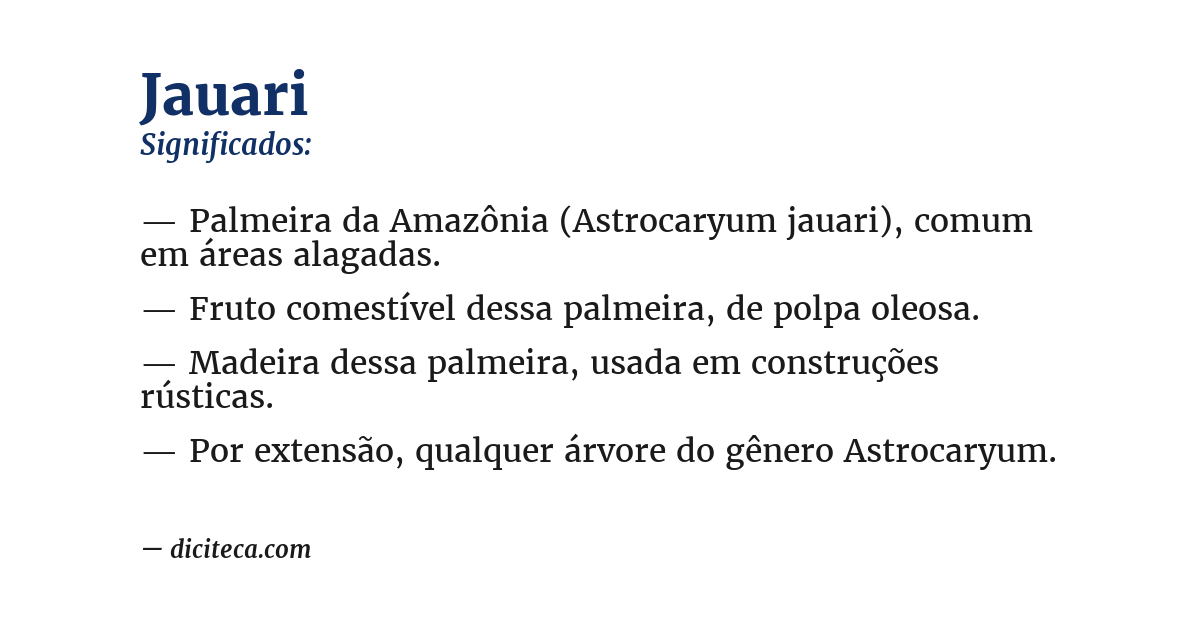 Significado de jauari