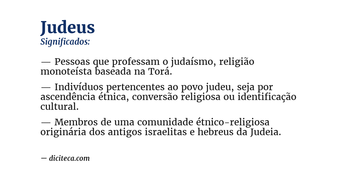 Significado de judeus